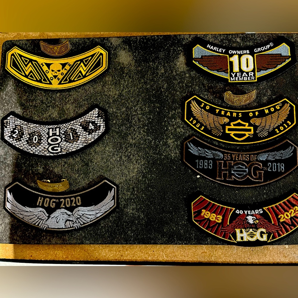 Harley HOG patches and pins